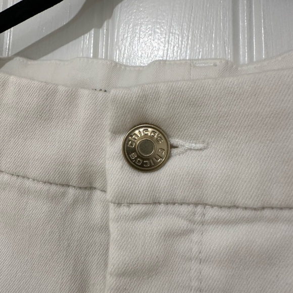 Chico's Cream Straight Leg Jeans - Picture 3 of 8